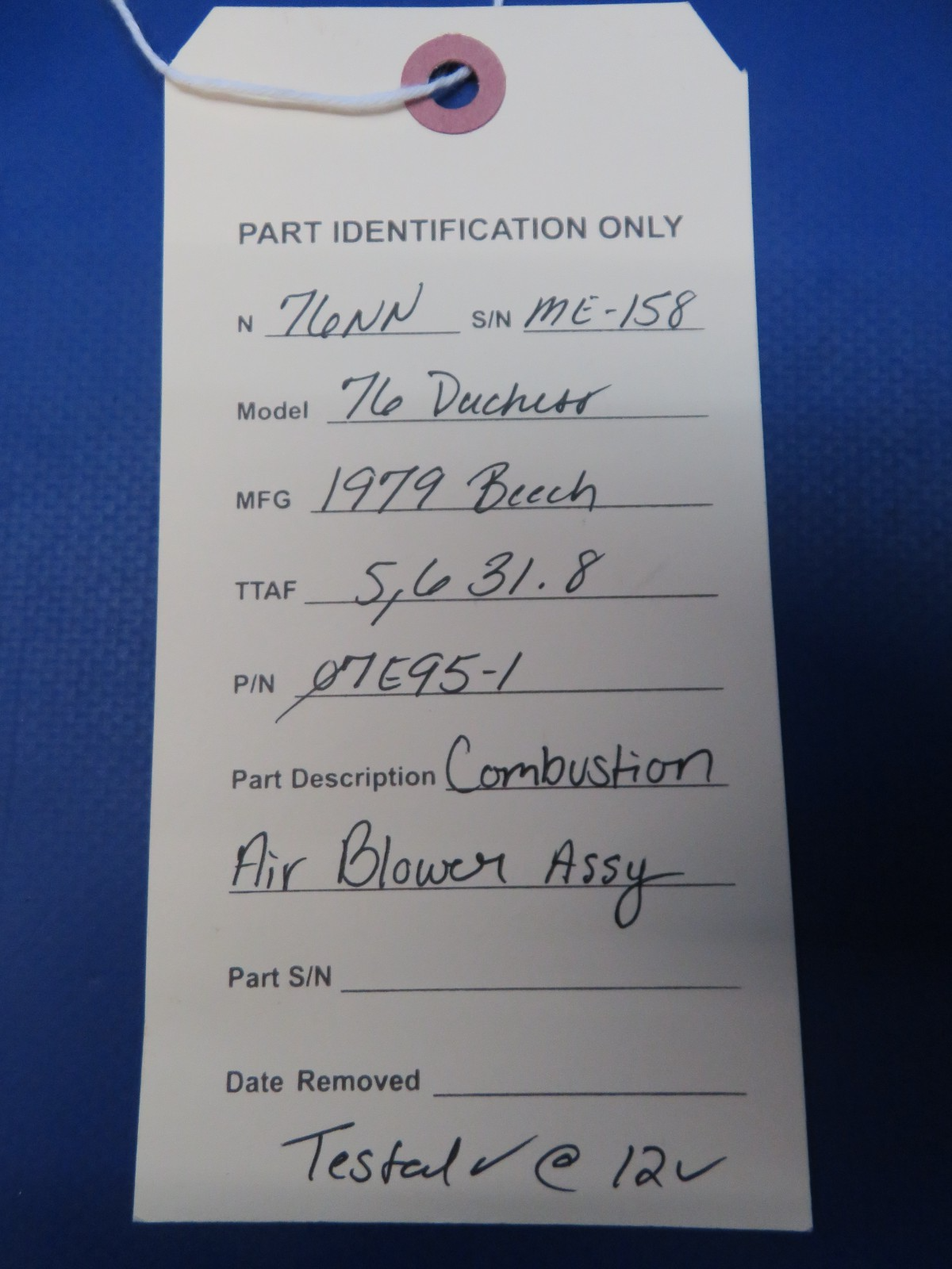 Beech 76 Duchess Janitrol Combustion Air Blower P/N 07E95-1 TESTED (0326-103)16