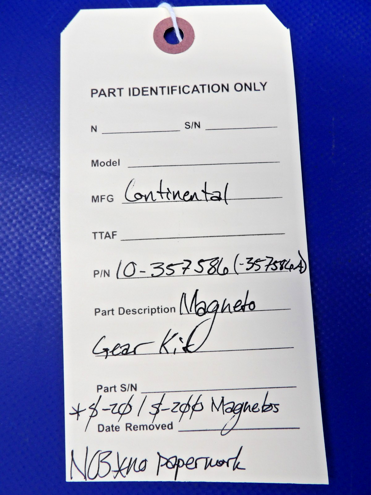 Continental Magneto Gear Kit P/N 10-357586 NOS (0426-1356)11