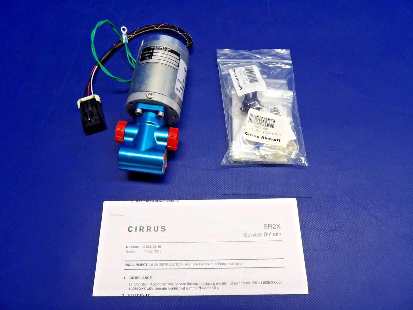 Weldon Electric Fuel Pump 28V P/N C18050-2B8 NOS WARRANTY (0426-1302)0
