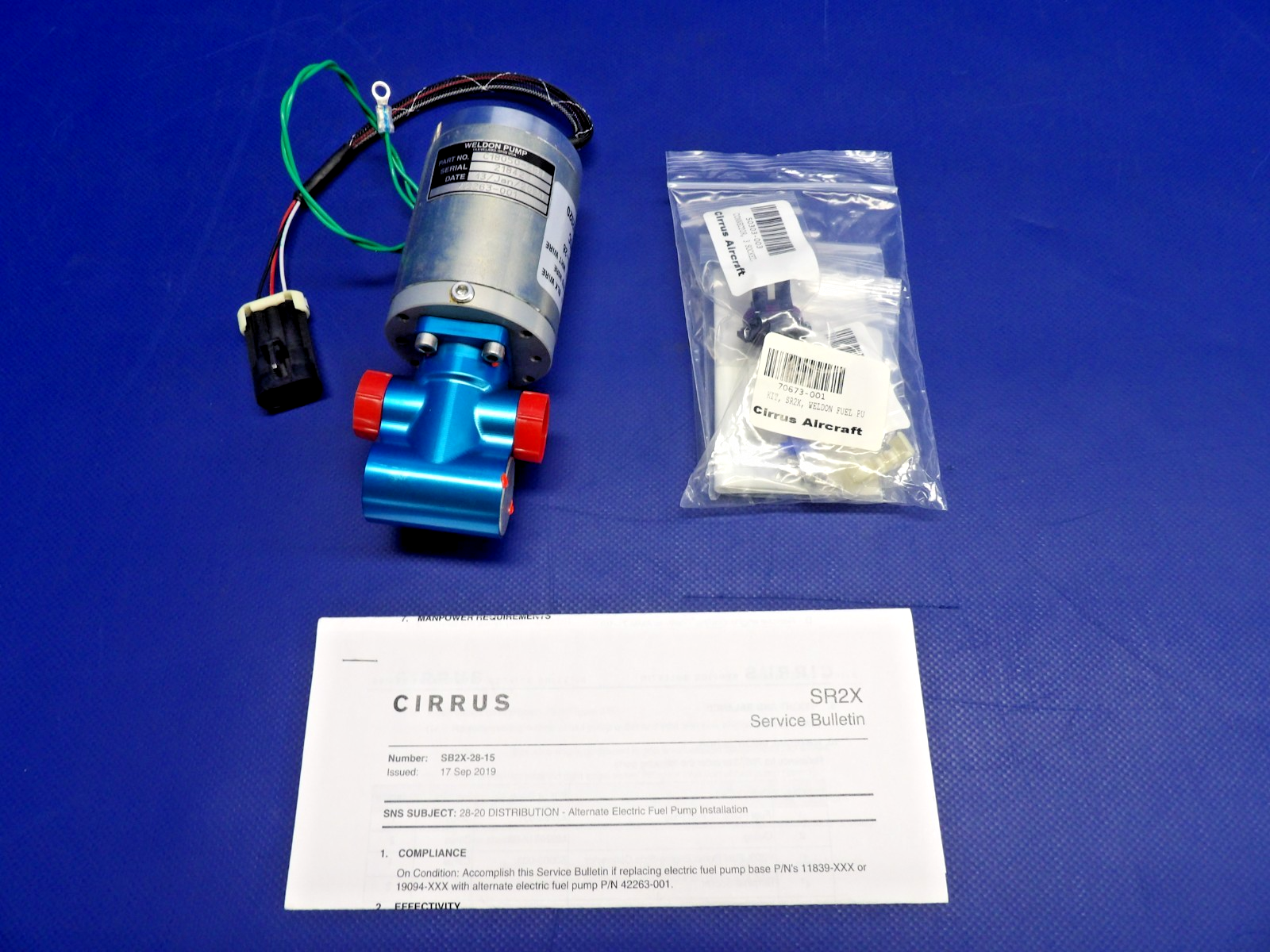 Weldon Electric Fuel Pump 28V P/N C18050-2B8 NOS WARRANTY (0426-1302)0