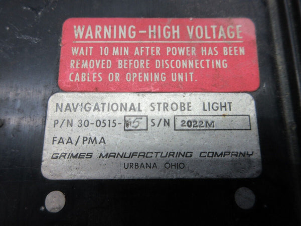 Cessna 310 Grimes Nav Strobe Light Power Supply P/N 30-0515-5 TESTED (1224-1280)