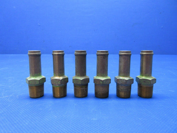 Aircraft Brass Hose Nipple Fitting 5/8" Hose 1/2 NPT P/N AN840-10 NOS (1121-365)