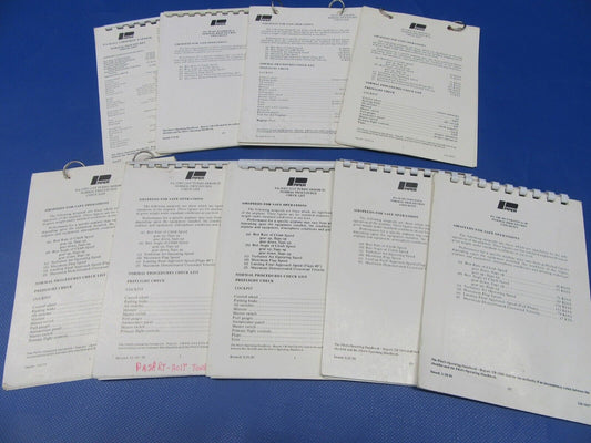 Various Original Piper Checklists PA-28 / PA-32 Lot of 9 (0124-31)