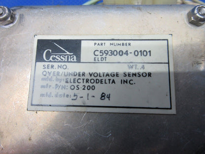 Cessna Electrodelta Over / Under Voltage Sensor P/N OS-200 WARRANTY (0724-1387)