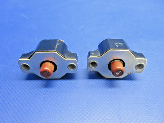 Cessna 310 / 310I Klixon 50 Amp Circuit Breaker P/N PDM-50 LOT OF 2 (0326-813)0