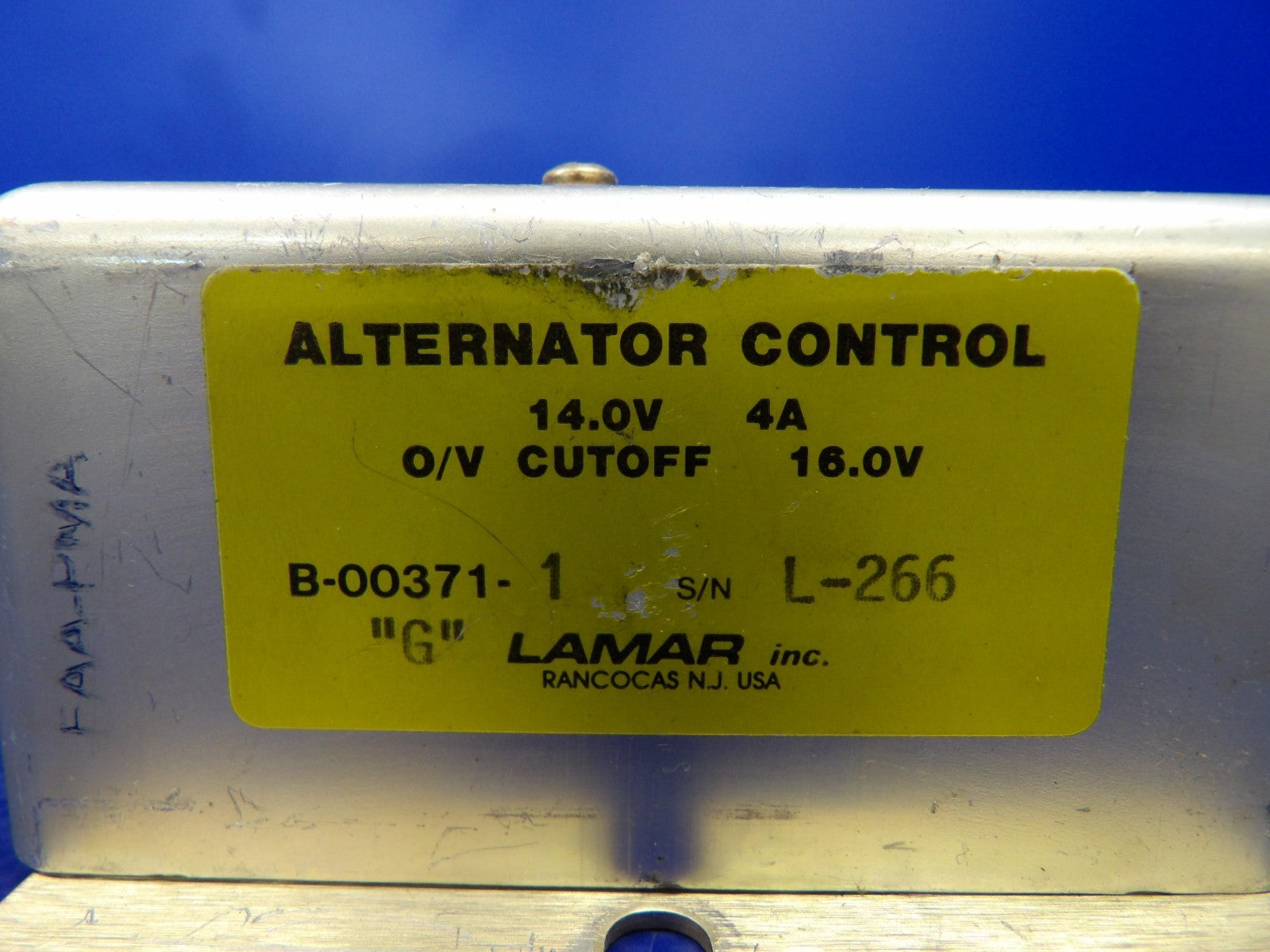 Lamar Alternator Control Unit 14V P/N B-00371-1 TESTED (0626-1511)1