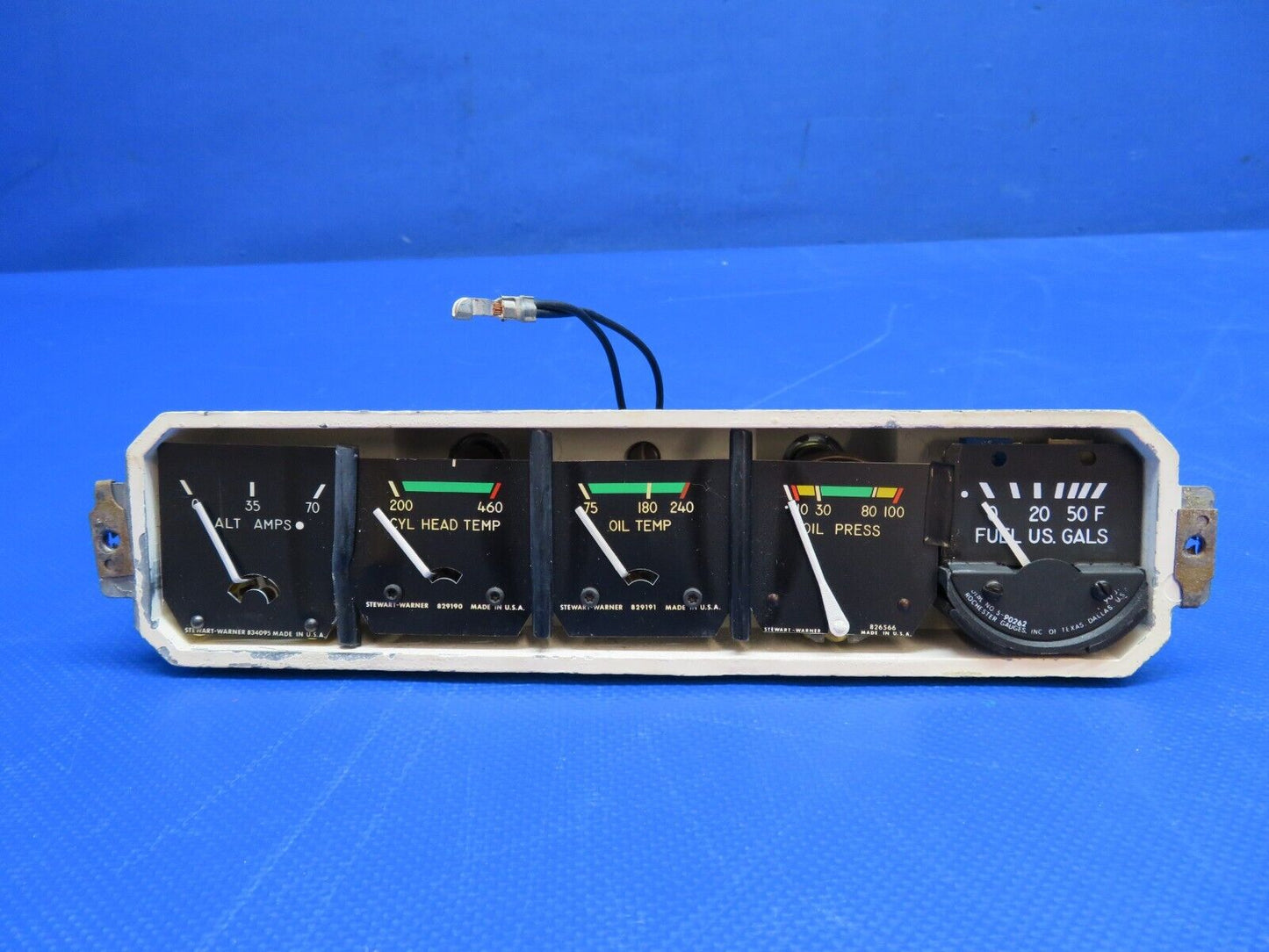 Piper PA-34 Stewart Warner Cluster Gauge 436459, 436459-Y10 WARRANTY (0424-1732)