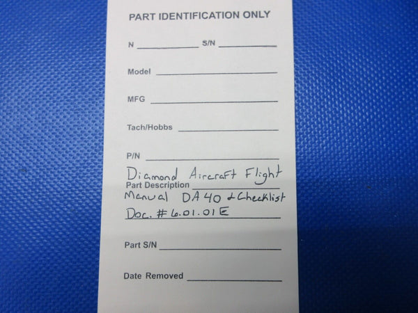 Diamond Aircraft Flight Manual DA40 & Checklist Doc.#6.01.01-E (1124-1263)