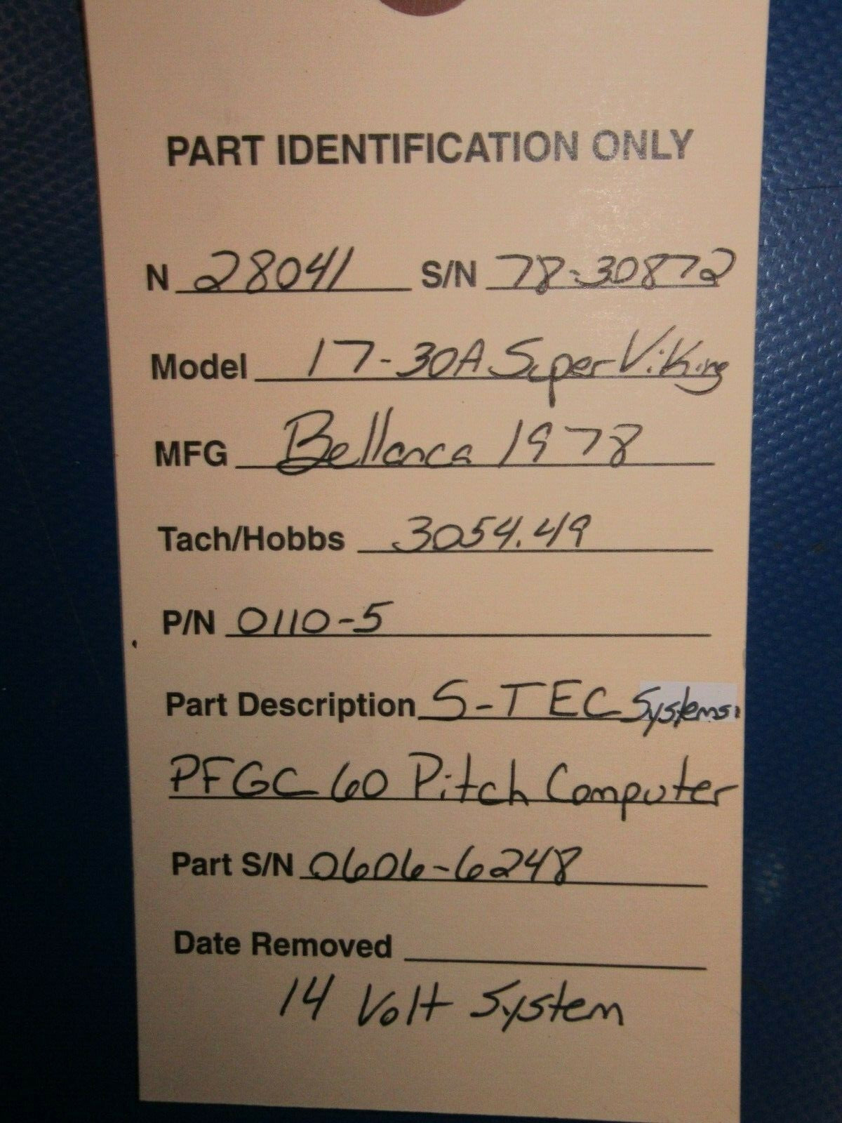 Bellanca 17-30A Super Viking S-Tec PFGC 60 Pitch Computer 14V 0110-5 (0919-48)7