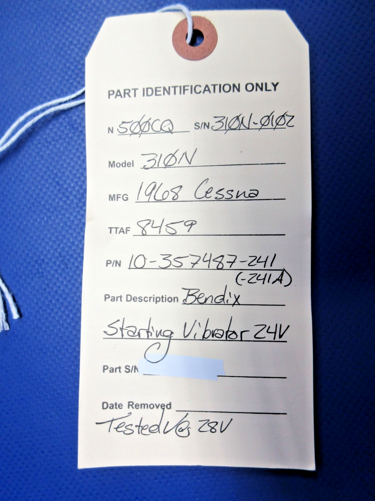 Cessna 310 / 310N Bendix Starting Vibrator 24V 10-357487-241 TESTED (0926-749)8