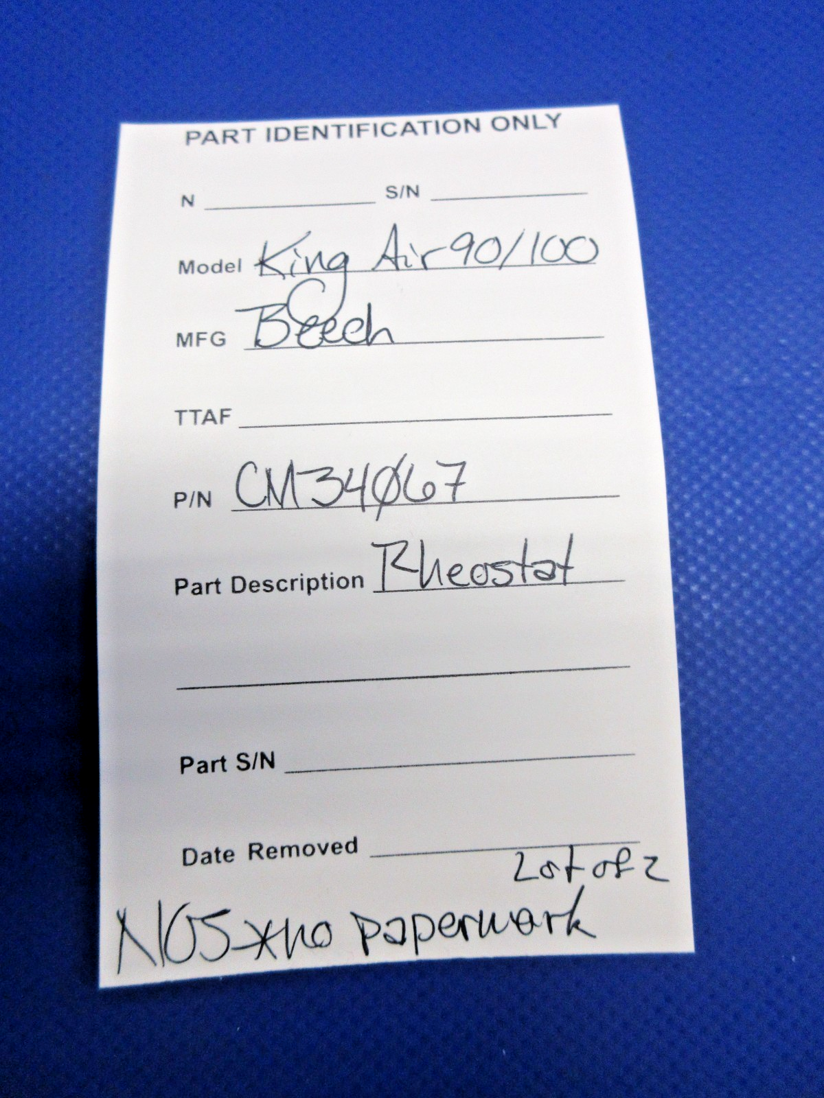 Beech King Air 90 / 100 Rheostat P/N CM34067 LOT OF 2 NOS (0326-905)10