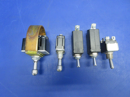 Piper PA24 Toggle Switch & Circuit Breaker LOT 4TL66-1L, MS24658-21  (0826-836)1