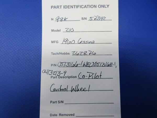 Early Cessna 210 Co-Pilot Control Wheel P/N 0513166-1 (1224-2066)