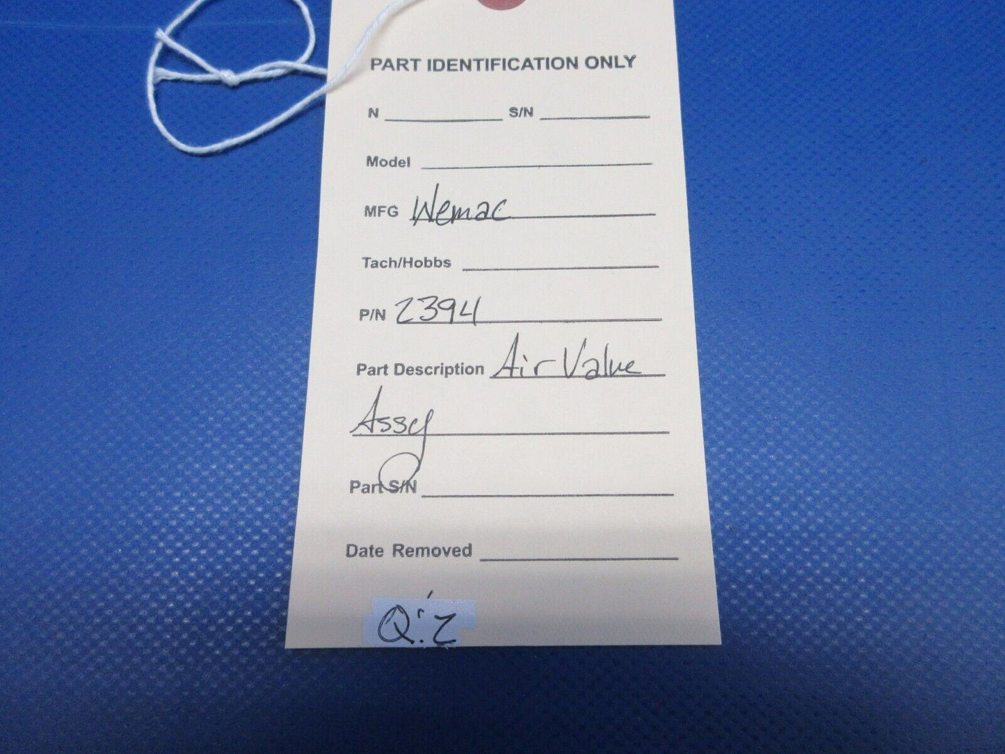Wemac Air Valve Assembly P/N 2394 (0324-1214)