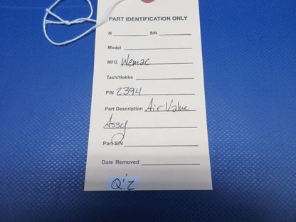 Wemac Air Valve Assembly P/N 2394 (0324-1214)