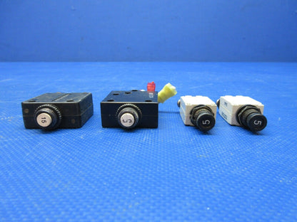 Cessna Wood Electric Circuit Breakers P/N 1600-041-01008 LOT OF 18 (0924-1367)