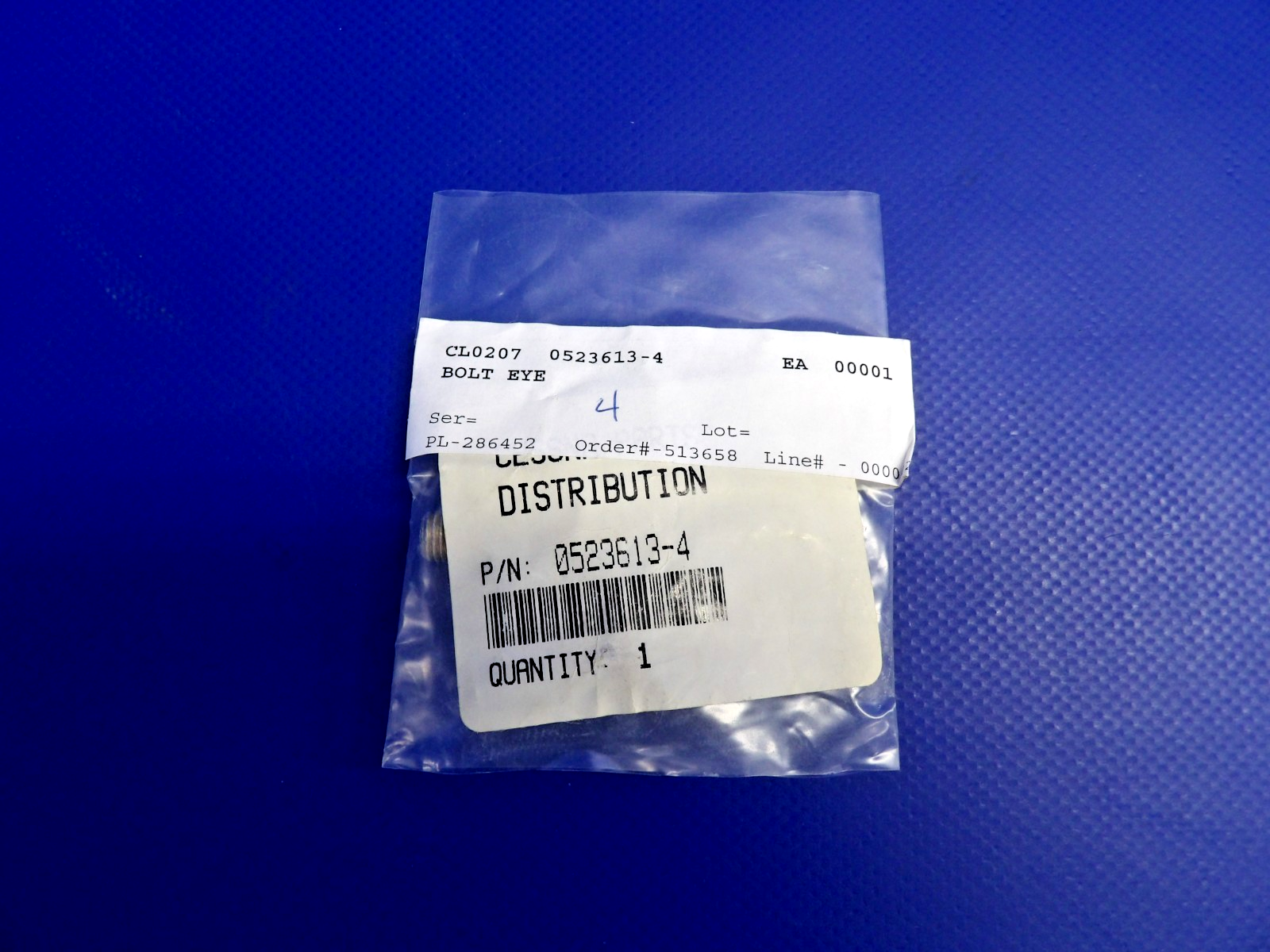 Cessna Tie Down Eye Bolt P/N 0523613-4 NOS (0426-1206)1