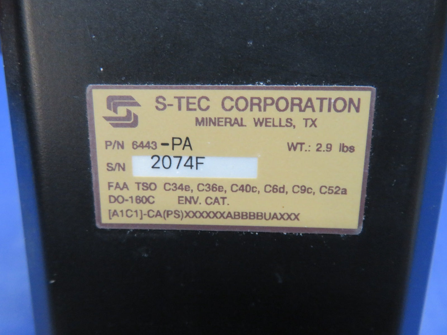 Cessna 421  S-Tec Horizon Situation Indicator P/N 6443-PA WARRANTY (0326-241)1
