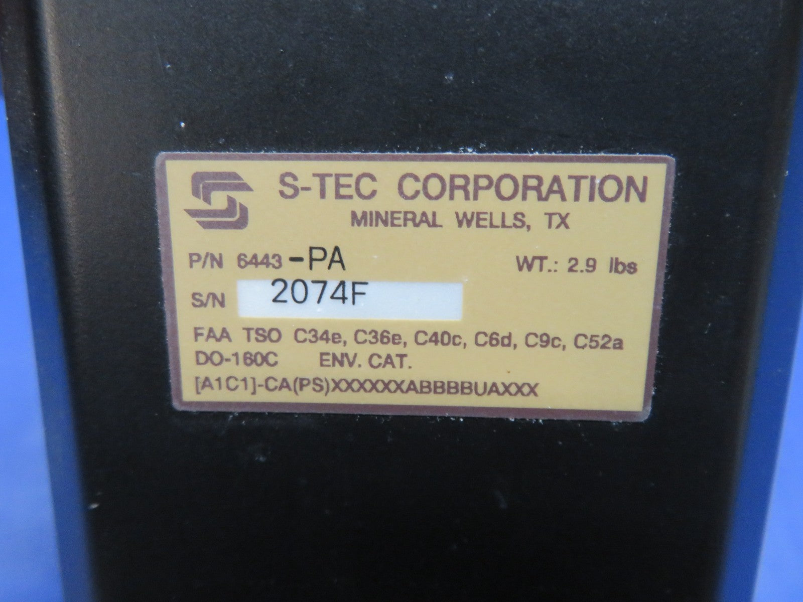 Cessna 421  S-Tec Horizon Situation Indicator P/N 6443-PA WARRANTY (0326-241)1