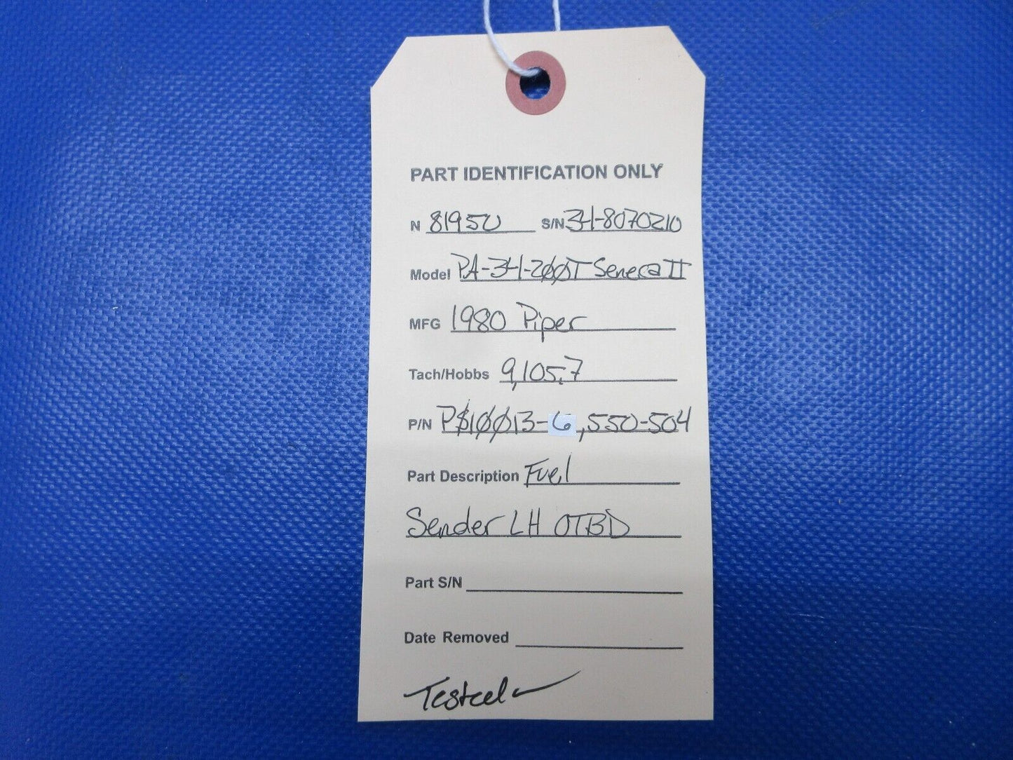 Piper PA-34-200T Seneca II Fuel Sender LH OTBD P/N PS10013-6 TESTED (0524-1541)