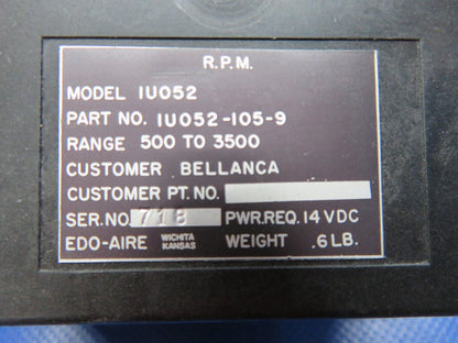 Bellanca 17-31A Viking Edo-Aire Indicators P/N 14078-101-8 LOT OF 6 (0824-1759)