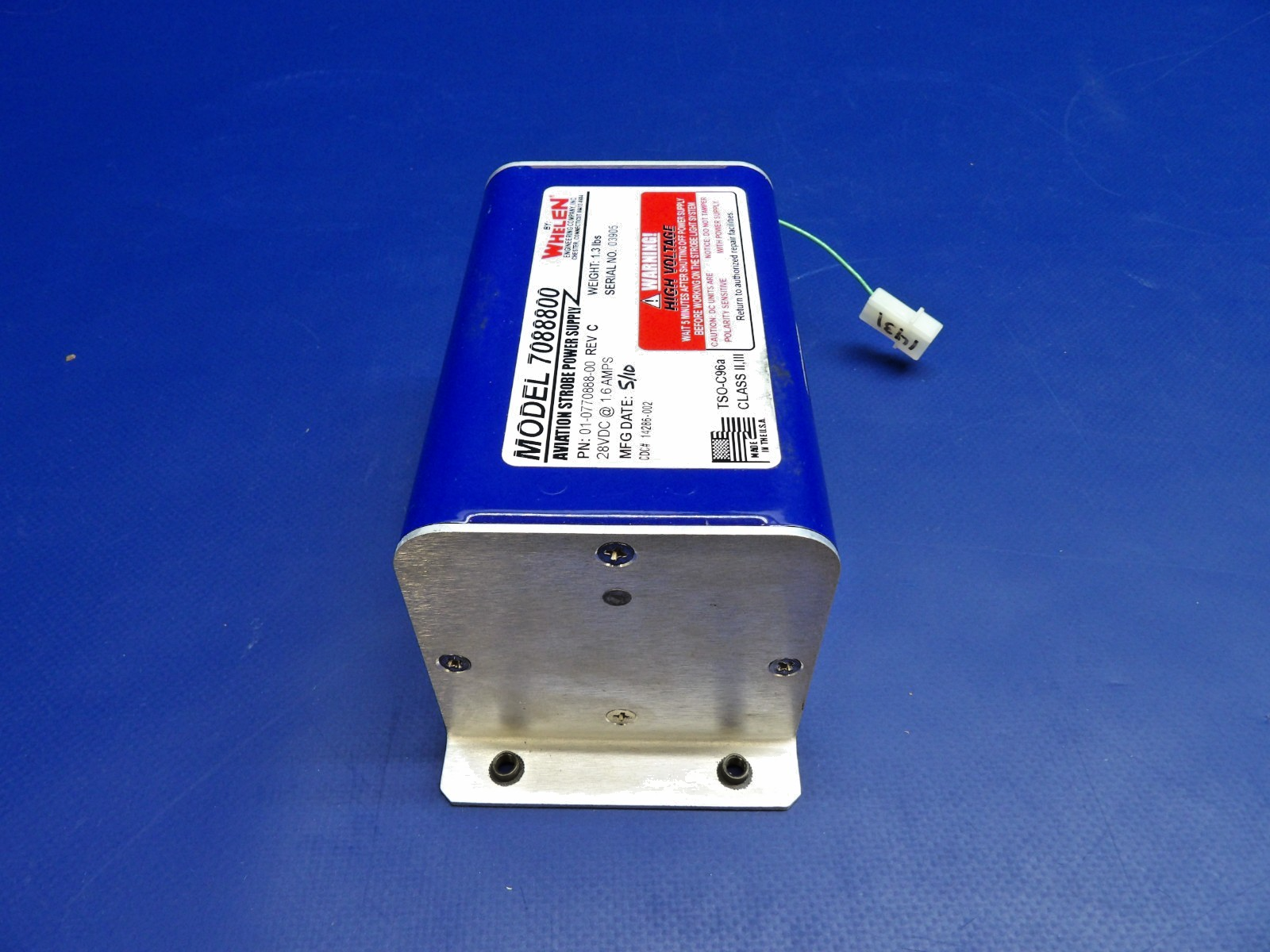 Whelen 7088800 Aviation Strobe Power Supply 28V P/N 14286-002 TESTED (0426-1338)9