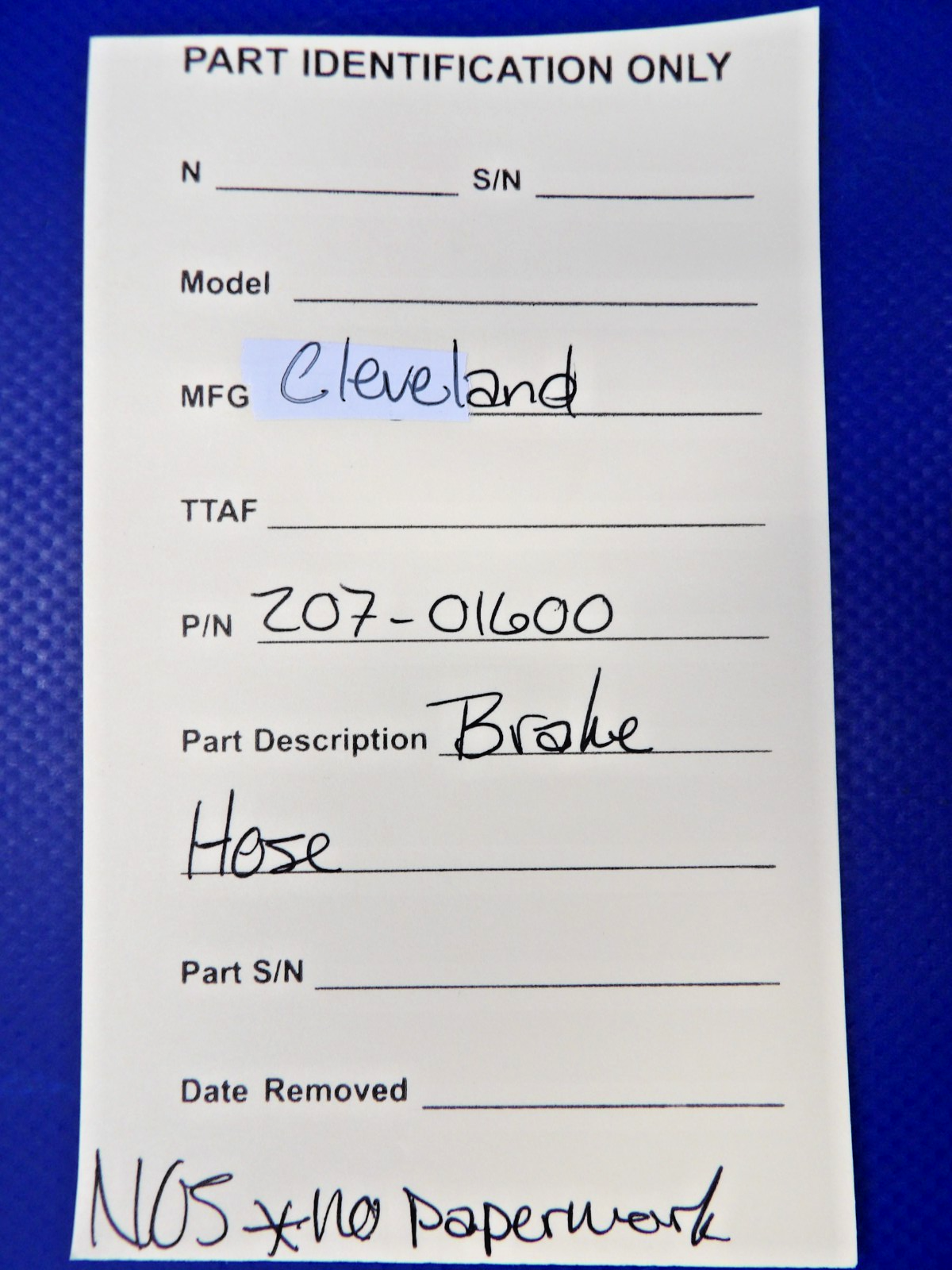 Cleveland Brake Hose P/N 207-01600 NOS (0426-1286)11