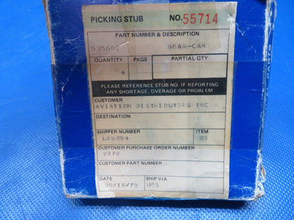 Continental Camshaft Gear P/N 535662 NOS In Box (0524-185)