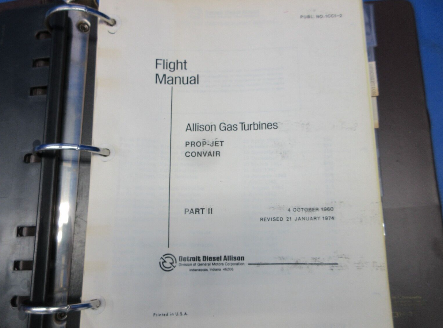 Allison Prop-Jet Convair Flight Manual Pt. 2 (0824-1253)