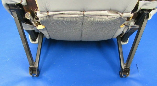 Beech Baron 95-B55 Seat RH Fourth Passenger Gray Leather 102-530094-7 (1119-30)