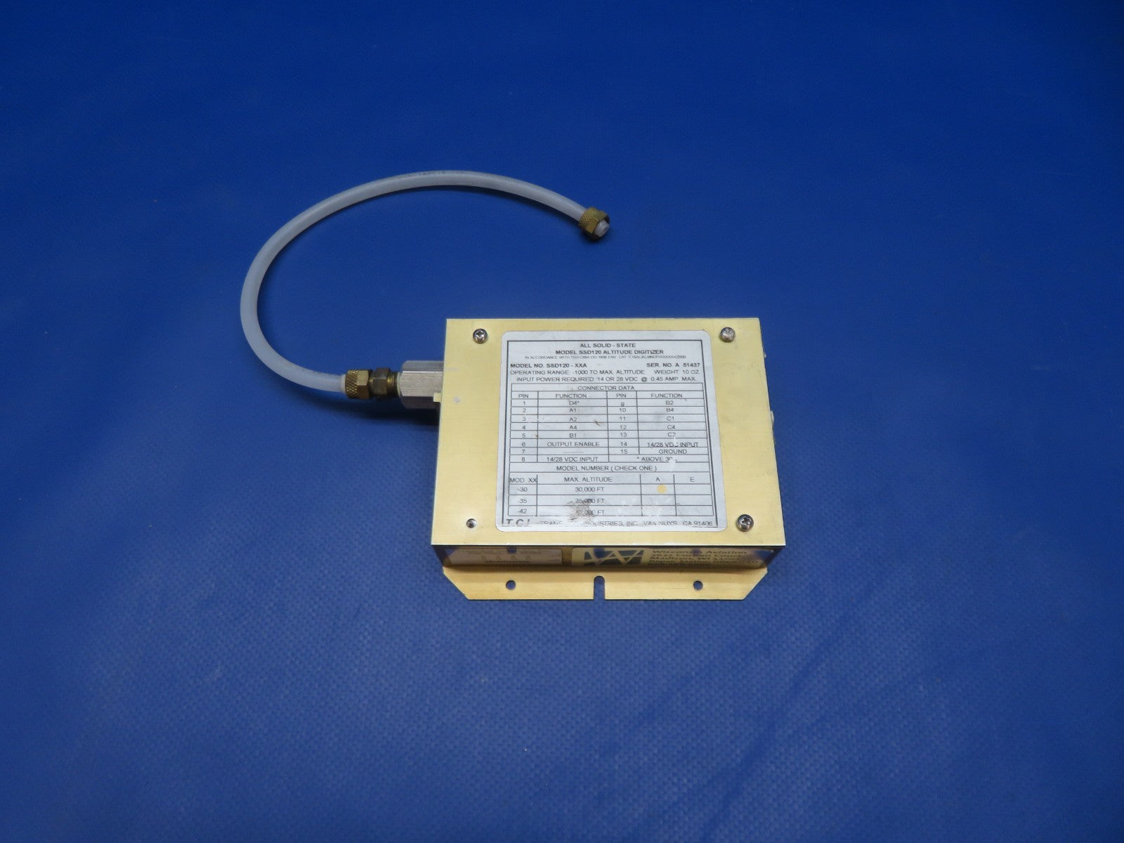Trans-Cal Solid State Altitude Digitizer 14/28v SSD120-30A WARRANTY (0925-113)0