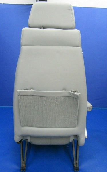 Beech Baron 95-B55 Seat LH Third Passenger Gray Leather 102-530094-5 (1119-29A)