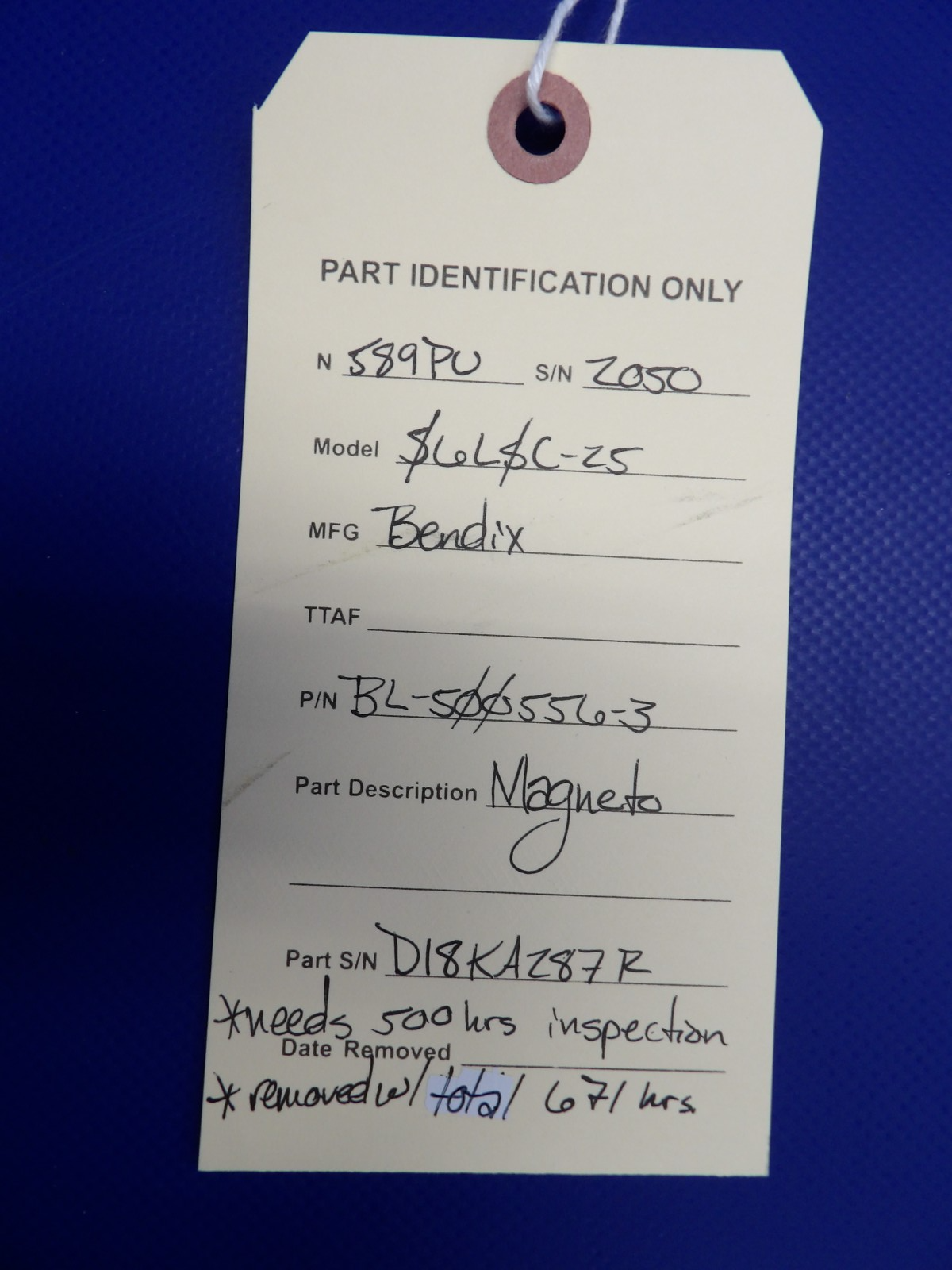 671.0 SMOH / Bendix S6LSC-25 Magneto P/N BL-500556-3 (0326-419)11