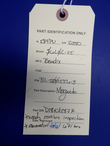 671.0 SMOH / Bendix S6LSC-25 Magneto P/N BL-500556-3 (0326-419)11