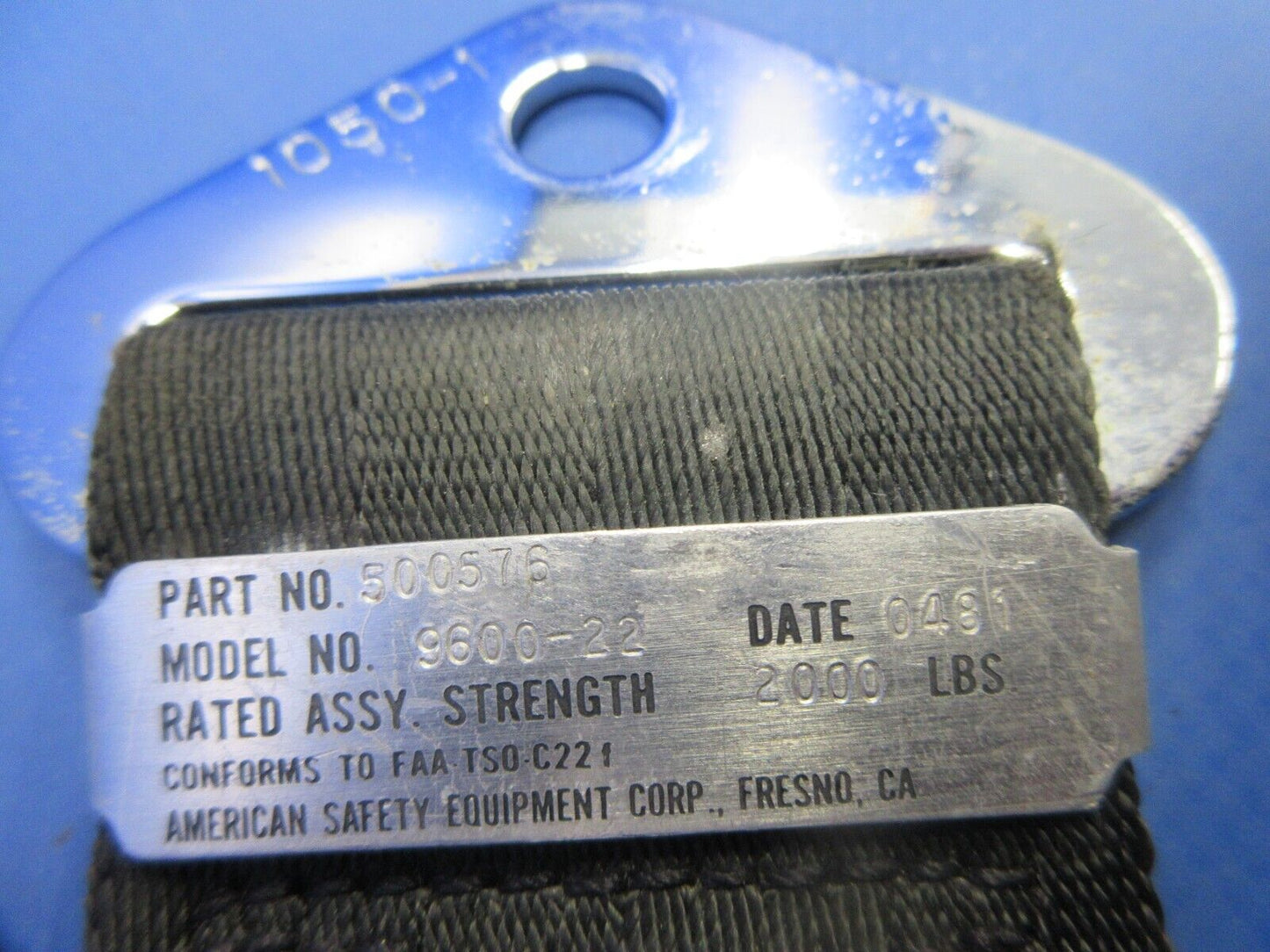 Aeronca 11AC Chief Pilot Seat Belt Assembly P/N 500576 (1024-757)