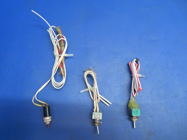 Piper Aerostar 602P Toggle Switch: C&K, Alco, Eaton P/N 7103 LOT OF 9 (0123-973)