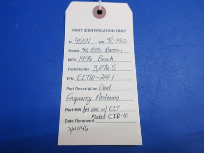 Communications Components Dual Frequency Antenna P/N ELT10-214-1 (0523-1128)