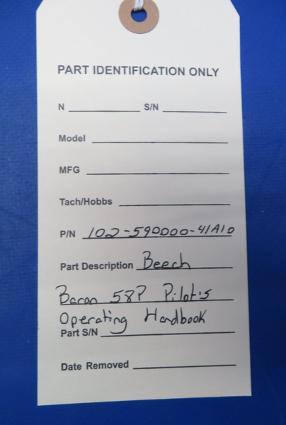 Beech Baron 58P Pilots operating Handbook P/N 102-590000-41A10 (0723-623)