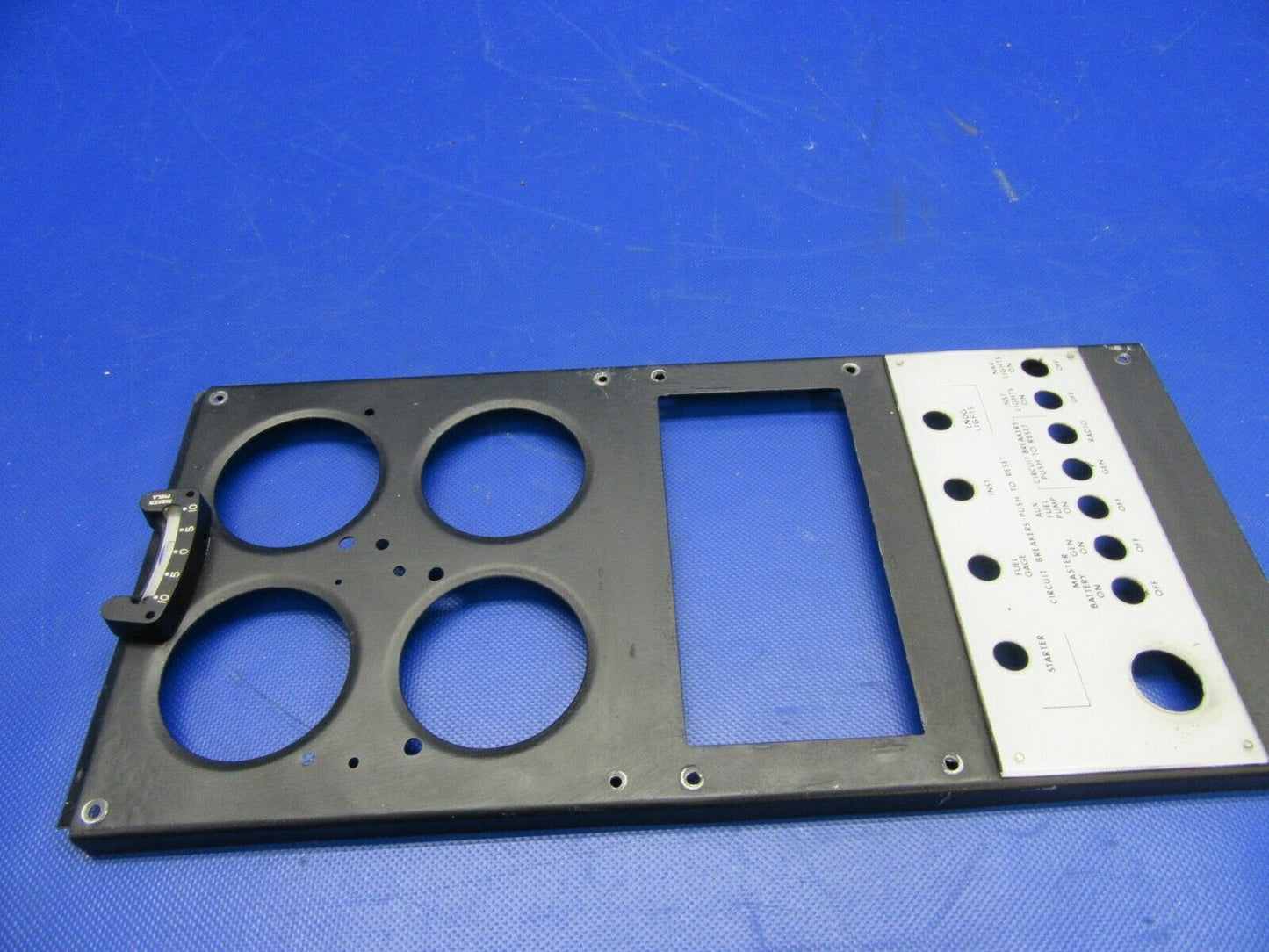 Brantly B-2B 1964 Helicopter Instrument Panel / Circuit Breaker Cover (0521-630
