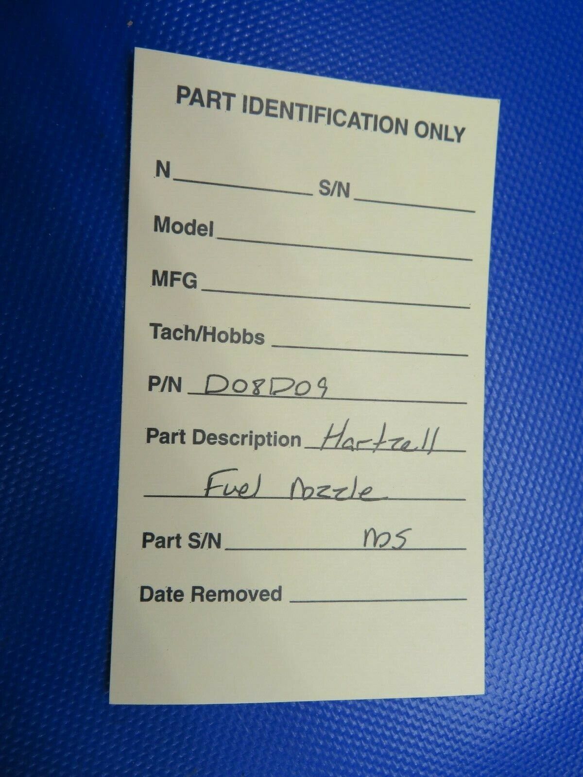Hartzell Fuel Nozzle P/N DO8D09 NOS (1120-330)