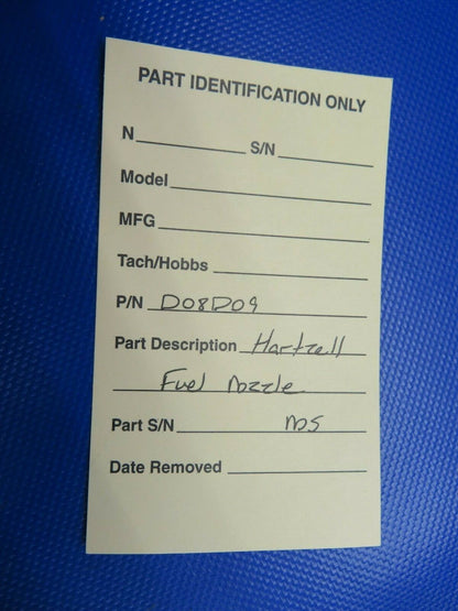 Hartzell Fuel Nozzle P/N DO8D09 NOS (1120-330)