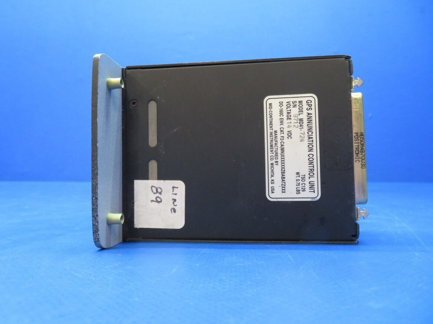 Mid-Continent Instruments GPS Annunciation Control Unit P/N MD41-724 (0623-415)