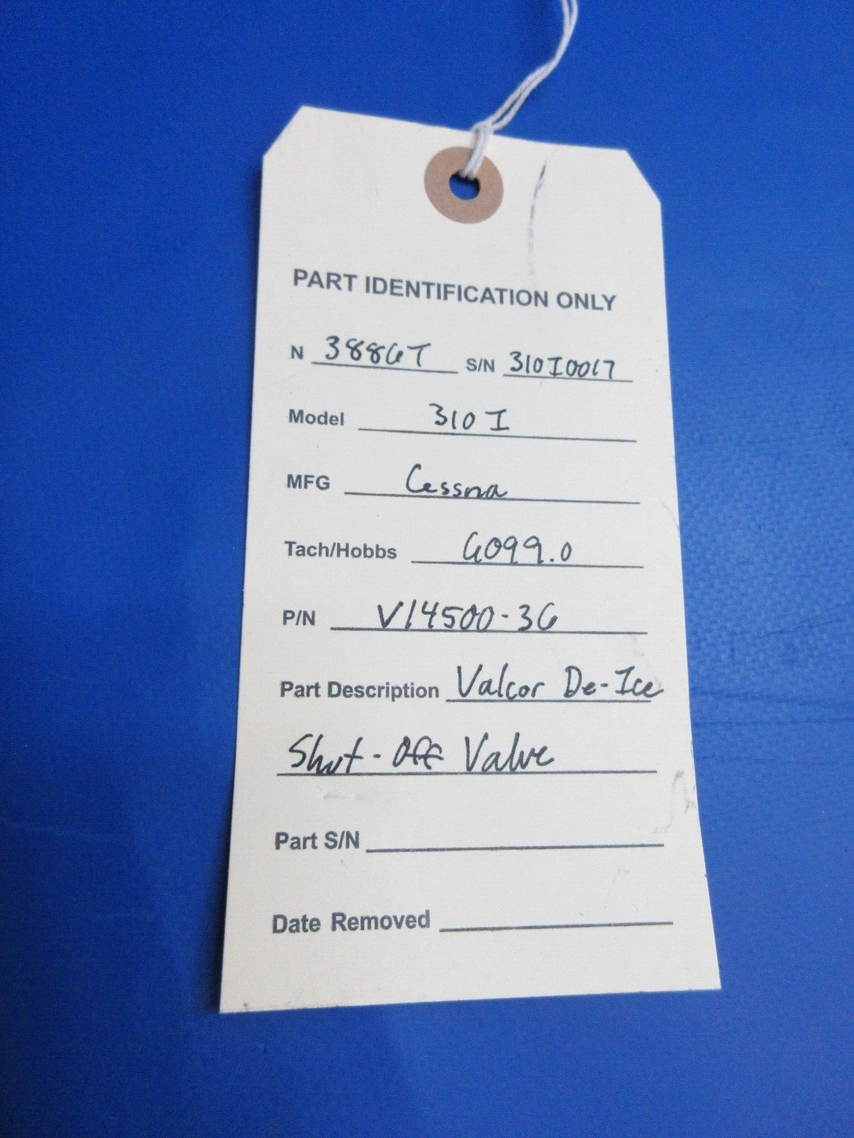 Cessna 310 / 310I Valcor De-Ice Shut-Off Valve P/N V14500-36 (1023-785)