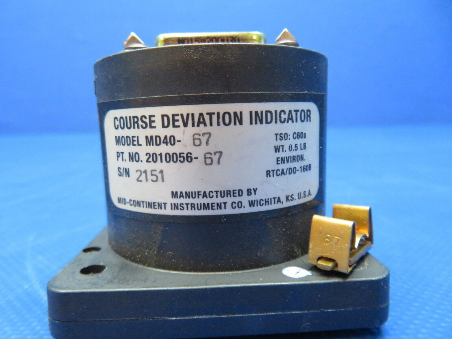 Mid Continent Course Deviation Indicator P/N MD40-67 (0224-244)