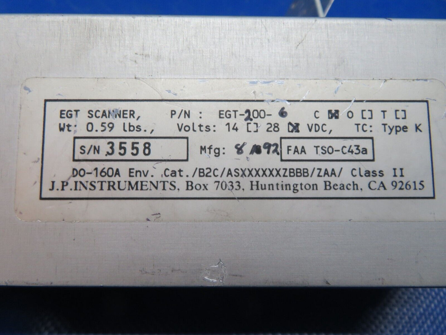 JPI EGT Scanner w/ Bracket & Wiring Harness EGT-200-6 CORE (0224-285)