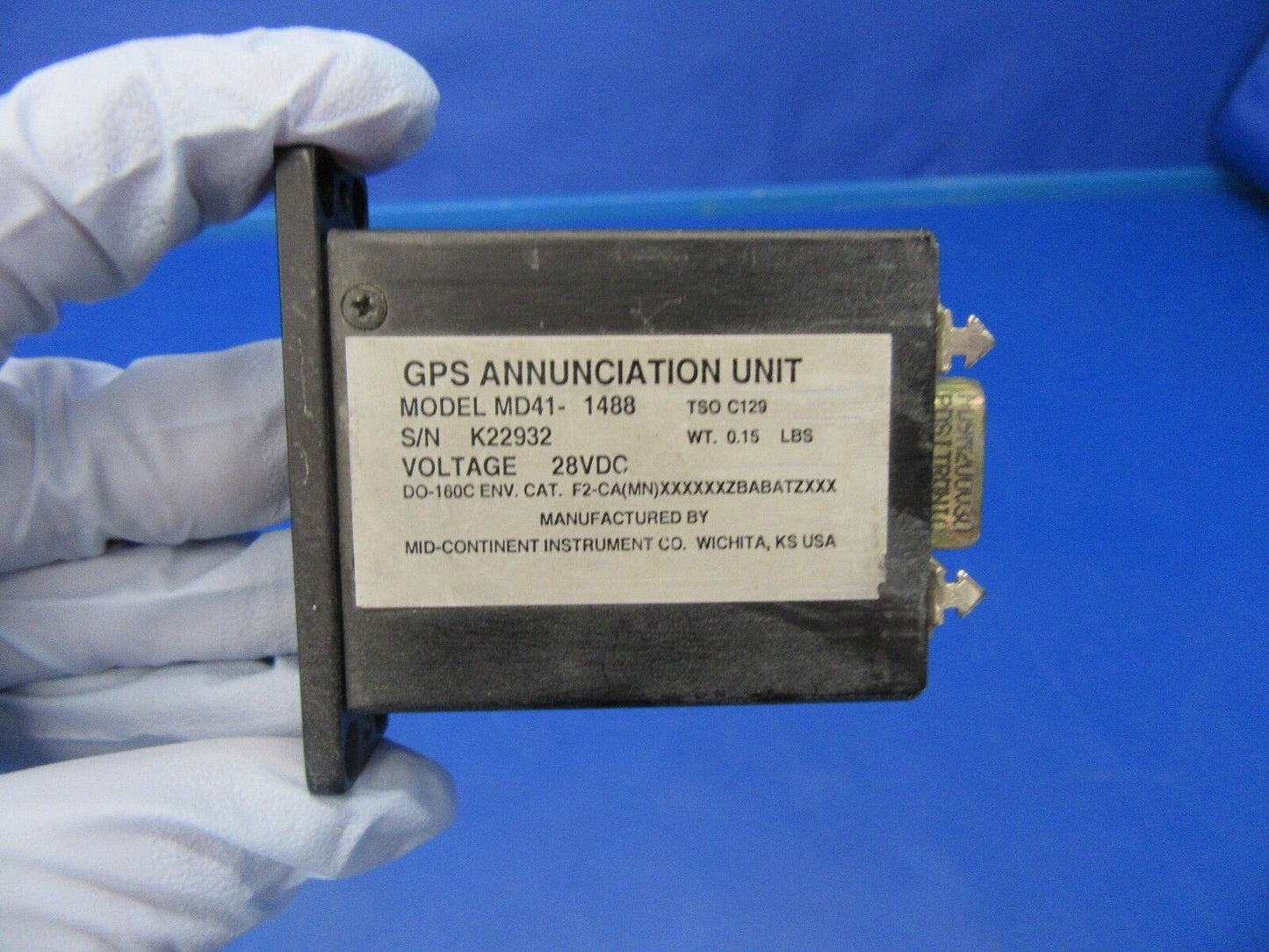 Mid Continent GPS Annunciation Unit 28V P/N MD41-1488 (0518-113)