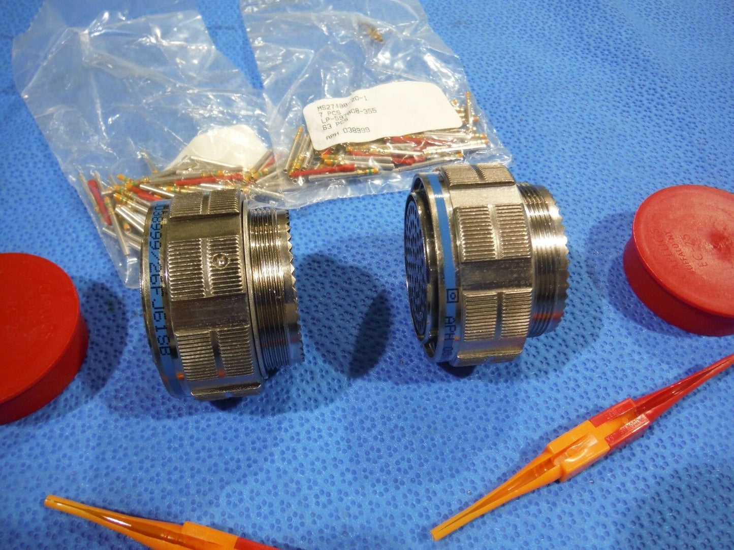 Deutsch Circular Connectors  LOT OF 2  P/N D38999/26FJ61SB  (1015-30)