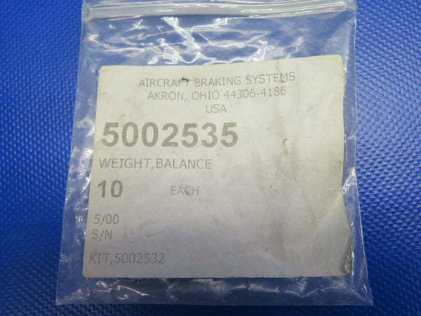 Meggitt Brake Balance Weight 1/2oz P/N 5002535 LOT OF 2 NOS (1120-322)