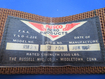 Vintage Piper Rusco Seatbelt Brown P/N 451-340 NOS Buckle only (0922-984)