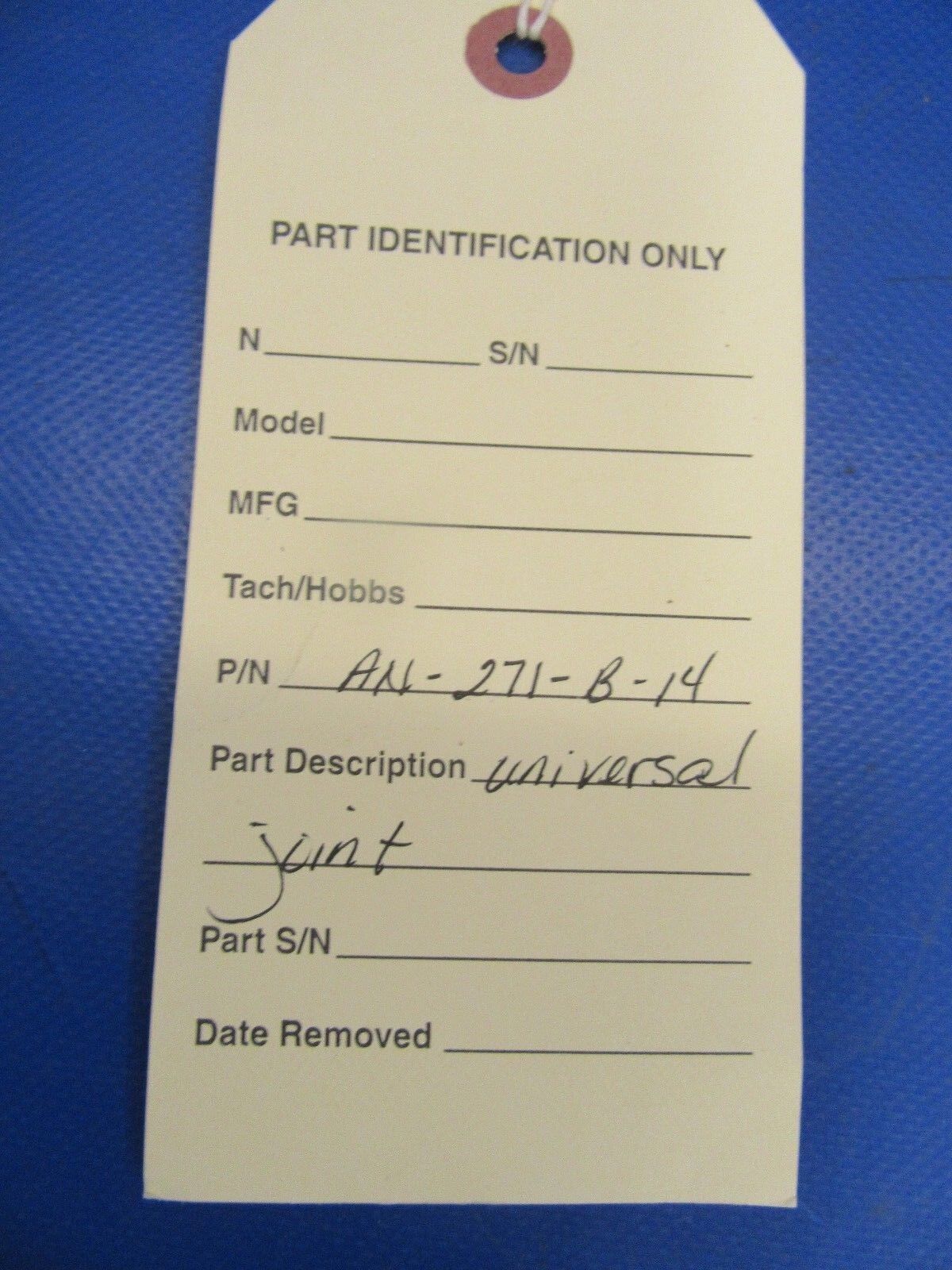 NOS Undrilled Aircraft Apex Universal Joint P/N AN-271-B-14 (0718-26)